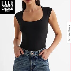 Body Contour High Compression Scoop Neck Cap Sleeve Bodysuit size XL nWT green